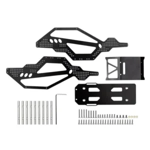 Alternative view of INJORA Black Aluminum Rock Buggy Roll Cage Body Shell Chassis For Axial SCX24