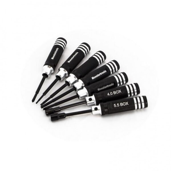 RCparts Tools Set Hex 1.5/2.0/2.5mm/ Phillips 0 + / Flat 1 - / Socket 4.0/5.5mm