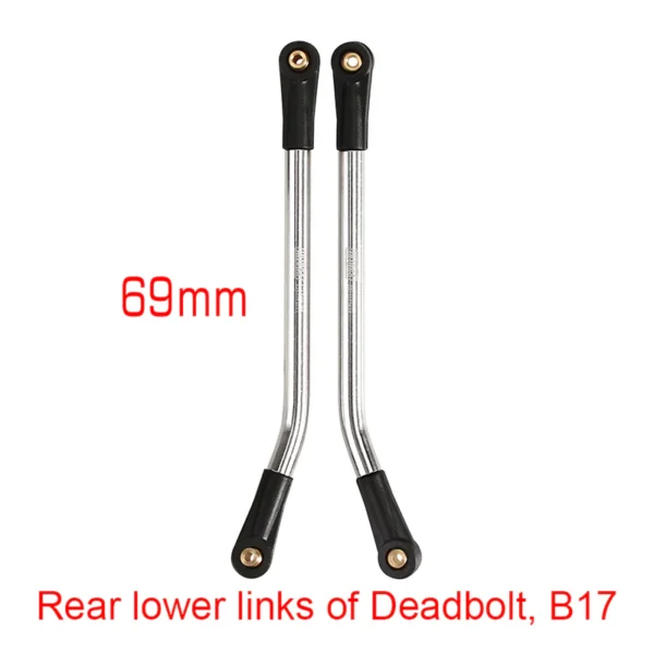 2PCS 69mm Stainless Steel High Clearance Chassis Links for SCX24 Mods (Deadbolt Rear Lower)