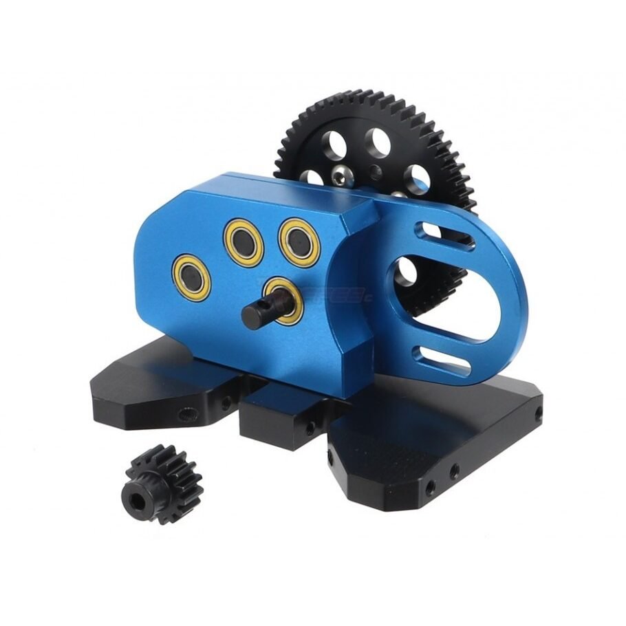 TRC/302931B,Team Raffee Co. Aluminum 2 Low Transmission Gearbox Blue for Axial SCX10 PRO 4X4 KIT