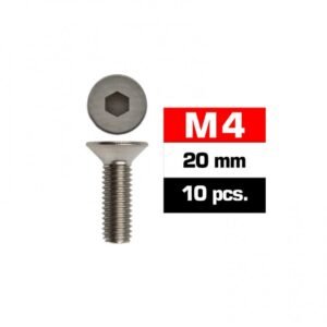 M4x20mm FLAT HEAD SCREWS (10 pcs)