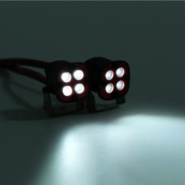 INJORA LED Roof Lights Headlights Round Spotlight for 1/10 RC Crawler - Image 3