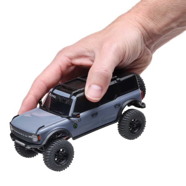 1/30 SCX30 Ford Bronco 4X4 RTR Brushed Rock Crawler (Battery & Charger Included), Blue - Image 21
