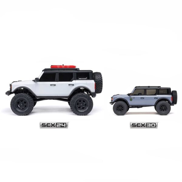 1/30 SCX30 Ford Bronco 4X4 RTR Brushed Rock Crawler (Battery & Charger Included), Blue - Image 20