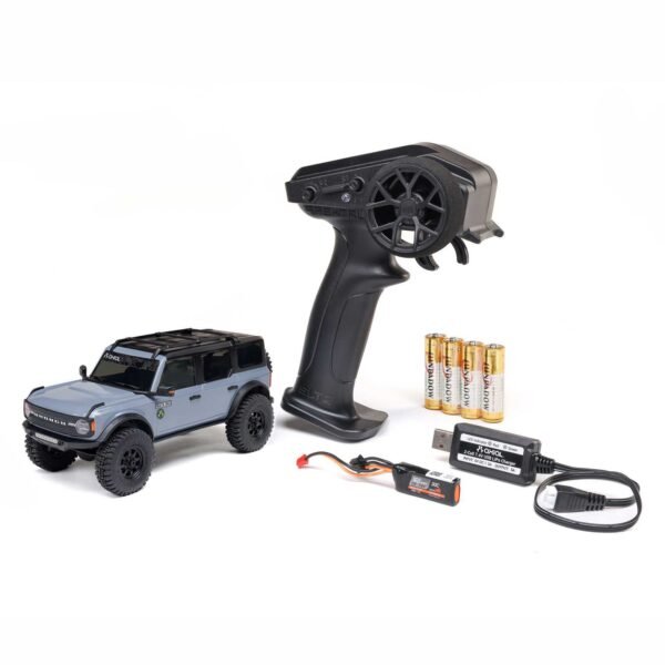 1/30 SCX30 Ford Bronco 4X4 RTR Brushed Rock Crawler (Battery & Charger Included), Gray - Image 27