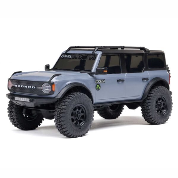 1/30 SCX30 Ford Bronco 4X4 RTR Brushed Rock Crawler (Battery & Charger Included), Gray - Image 25