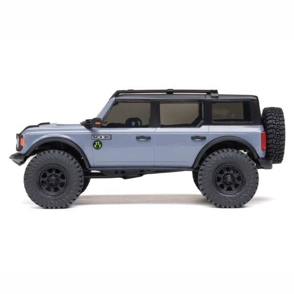 1/30 SCX30 Ford Bronco 4X4 RTR Brushed Rock Crawler (Battery & Charger Included), Gray - Image 26