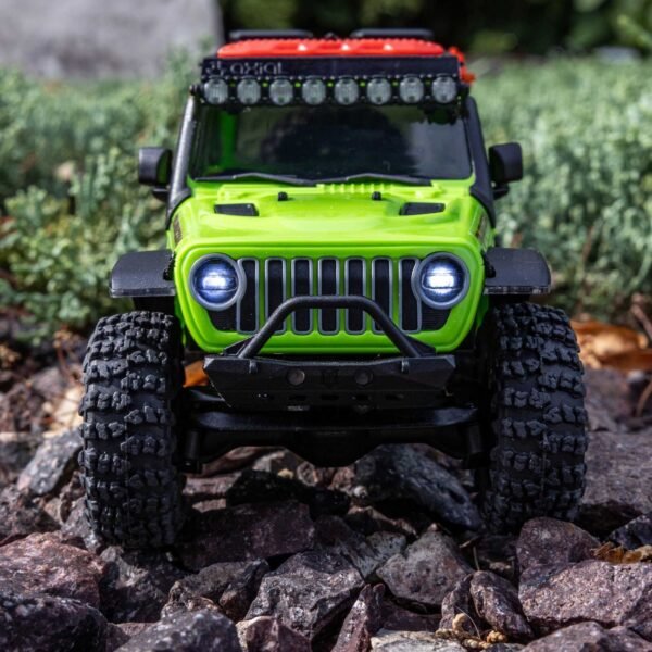 1/30 SCX30 Jeep Wrangler JLU 4X4 RTR Brushed Rock Crawler (Battery & Charger Included), Green - Image 4