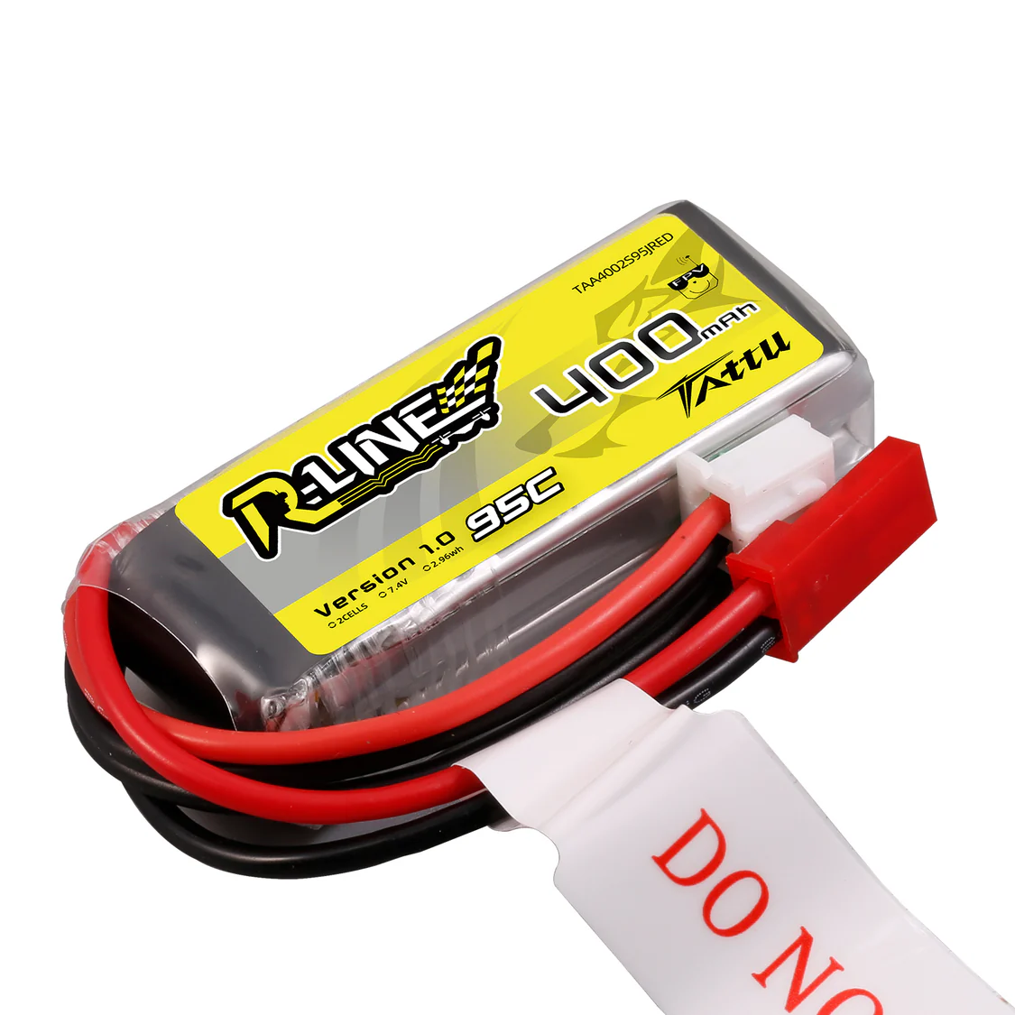 Tattu R-Line 400mAh 7.4V 2S1P 95C Lipo Battery with JST-SYP Plug - Image 5