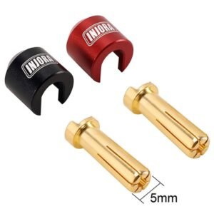 Alternative view of Injora Heatsink Bullet Plug Connectors Grips with 5mm Bullets (Black, Red)