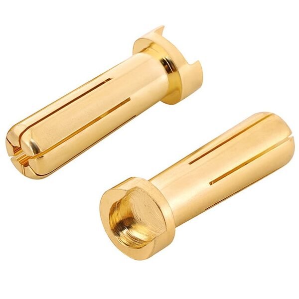 INJORA Heatsink Bullet Plug Connectors Grips with 4mm Bullets (Black, Red) - Image 4