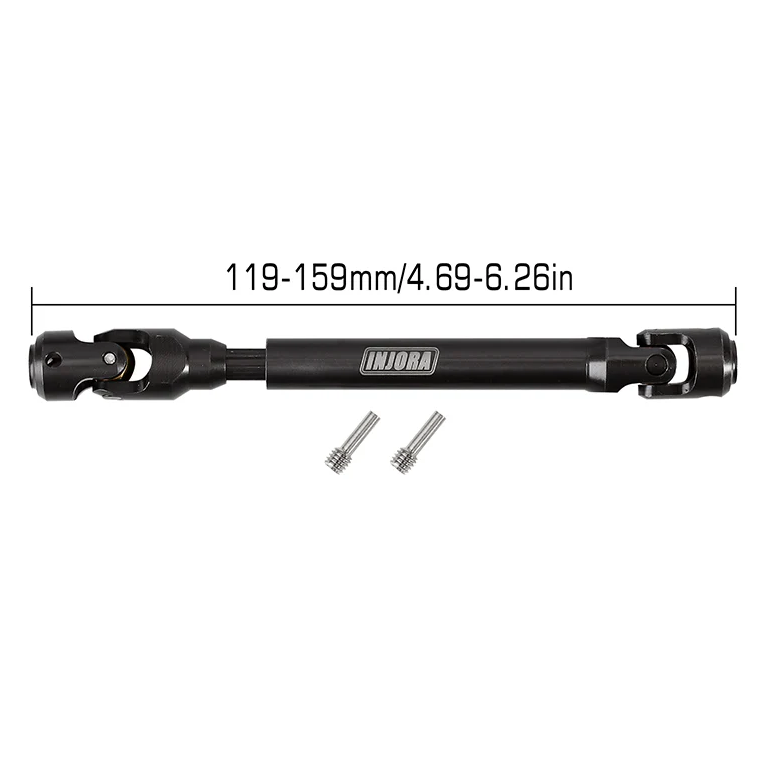 INJORA Steel Heavy-Duty Drive Shaft for 1/10 RC Car Crawler (119-159mm)