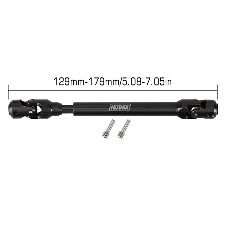 INJORA Steel Heavy-Duty Drive Shaft for 1/10 RC Car Crawler (129-179mm)