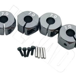 ALUMINIUM 12MM WHEEL HUB (7mm Titanium) 4pcs