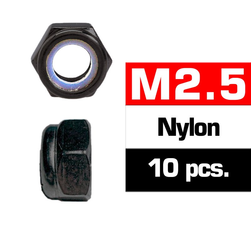 M2,5 NYLON LOCKNUTS (10 pcs)