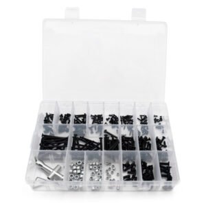 MODSTER screws set hexagon countersunk 375 pcs with storage box