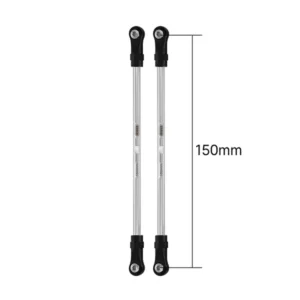 INJORA Stainless Steel Links with Rod Ends for 1/10 RC Crawler (Eye to eye 150mm)