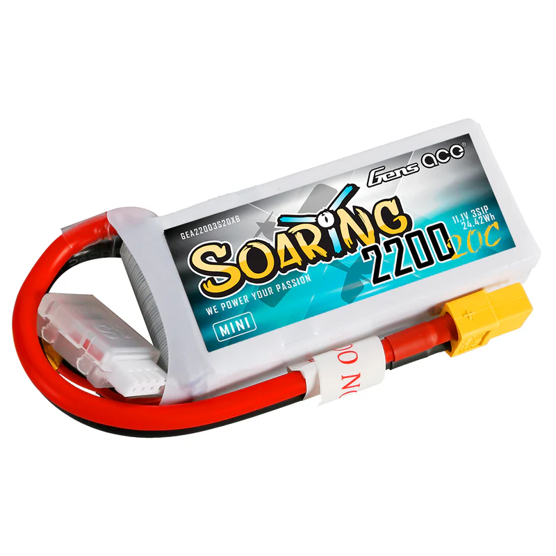 Gens ace Soaring 2200mAh 3S 20C 11.1V LiPo Battery with XT60 Plug - Image 4