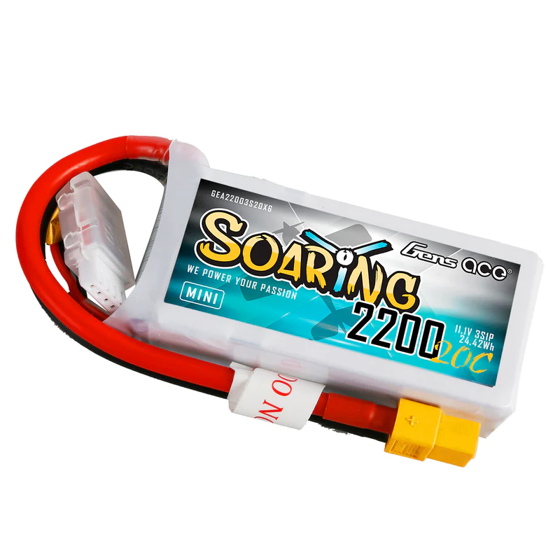 Gens ace Soaring 2200mAh 3S 20C 11.1V LiPo Battery with XT60 Plug - Image 3