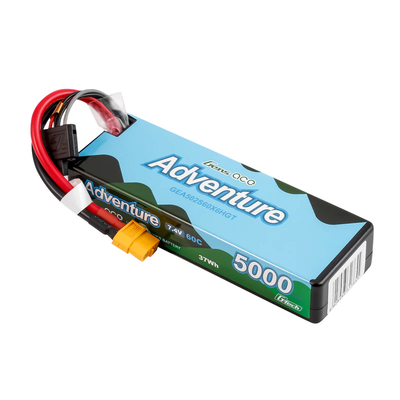 Gens ace Adventure G-Tech 5000mAh 2S1P 7.4V 60C Lipo Battery HC#112 XT60 - Image 4
