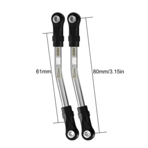 INJORA Stainless Steel High Clearance Links with Rod Ends for 1/10 RC Crawler 61mm (eye to eye: 80mm)