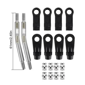 Alternative view of INJORA Stainless Steel High Clearance Links with Rod Ends for 1/10 RC Crawler 61mm (eye to eye: 80mm)