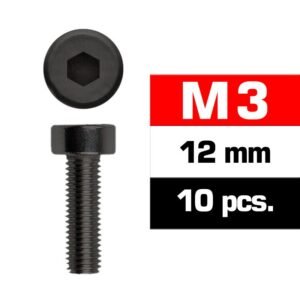 M3x12mm CAP HEAD SCREWS (10 pcs)