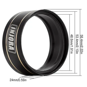 Alternative view of INJORA 94g/pcs Brass Internal Beadlock Ring Clamp Rings for 1.9" Wheel Rims (4pcs Black Brass)