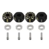 INJORA Black Brass Wheel Hex Hub Extenders (7mm)