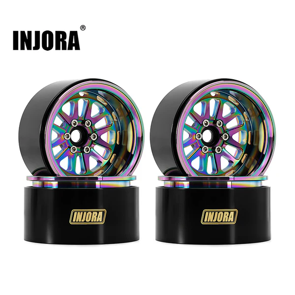 INJORA 2.2" Rainbow -10mm Offset Wheels for 1/10 RC Crawlers