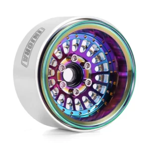 Alternative view of INJORA 1.9" Turbine Aluminum -10mm Offset Wheels for 1/10 RC Crawlers (W1955)(Rainbow)
