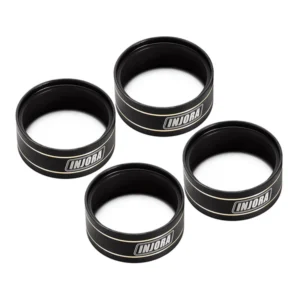 INJORA 94g/pcs Brass Internal Beadlock Ring Clamp Rings for 1.9" Wheel Rims (4pcs Black Brass)