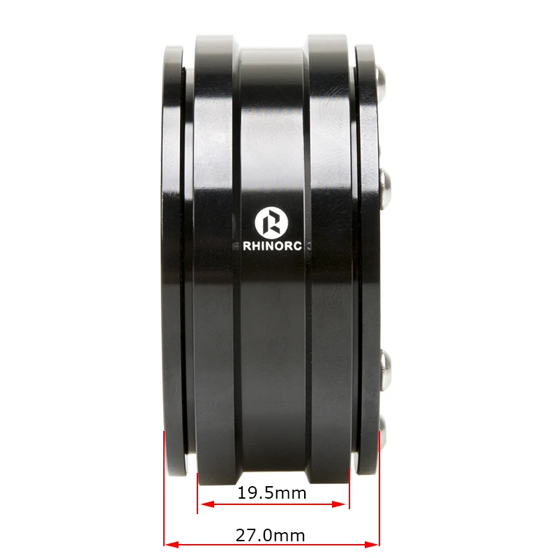 RhinoRC MOZA 1.9S Inch Black Performance Aluminum Wheel Rim 4PCS - Image 3