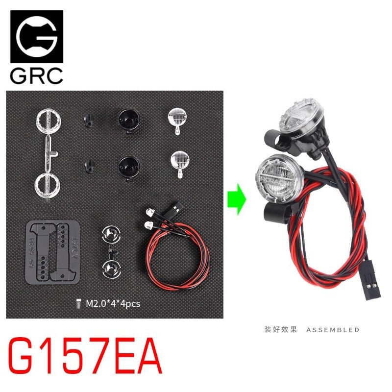 INJORA RC Car LED Light Headlights Spotlight for 1/10 RC Crawler 16mm G157EA