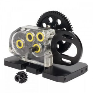TRC/302931B,Team Raffee Co. Aluminum 2 Low Transmission Gearbox Black for Axial SCX10 PRO 4X4 KIT
