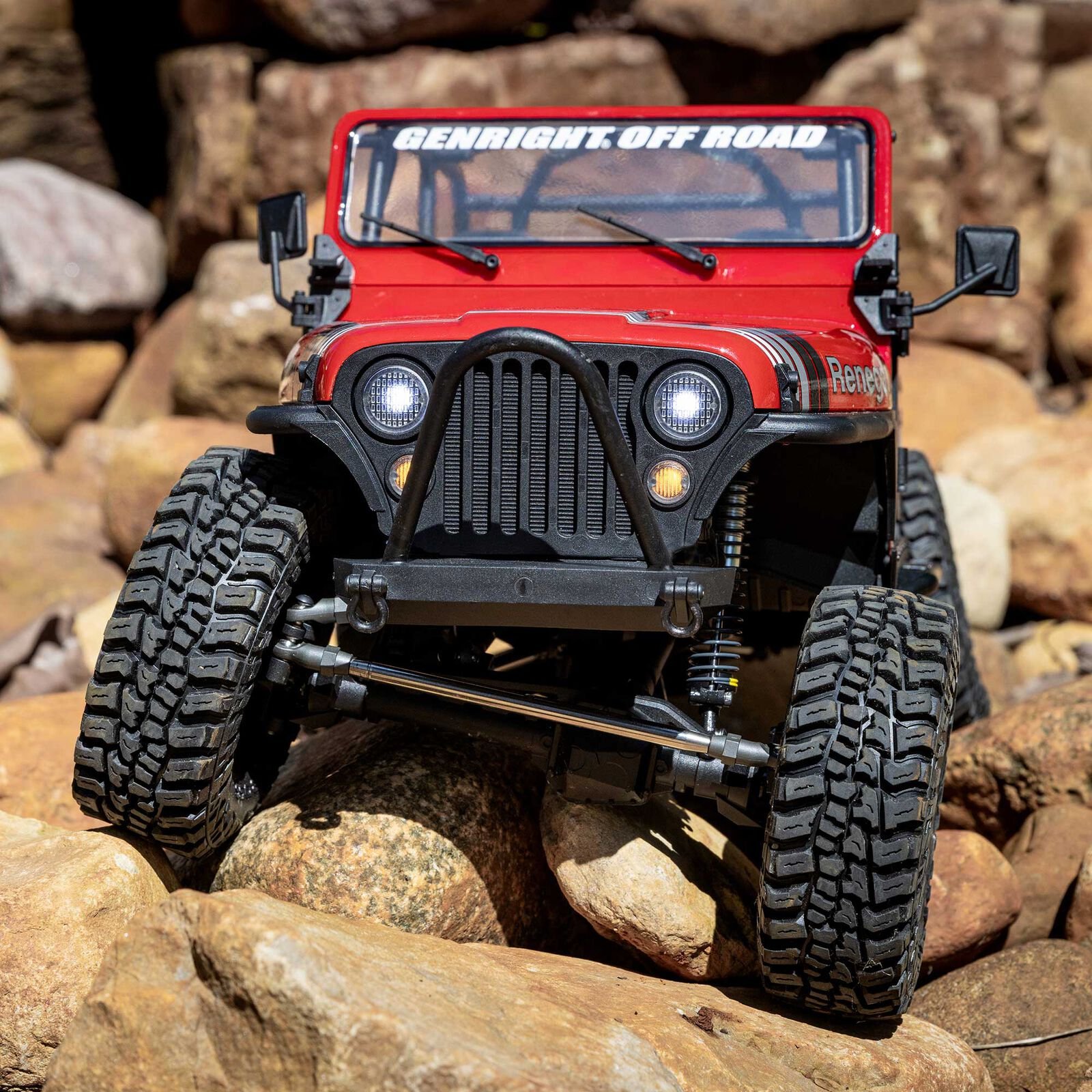 1/10 SCX10 III Jeep CJ-7 4X4 RTR Brushed Rock Crawler, Red - Image 8