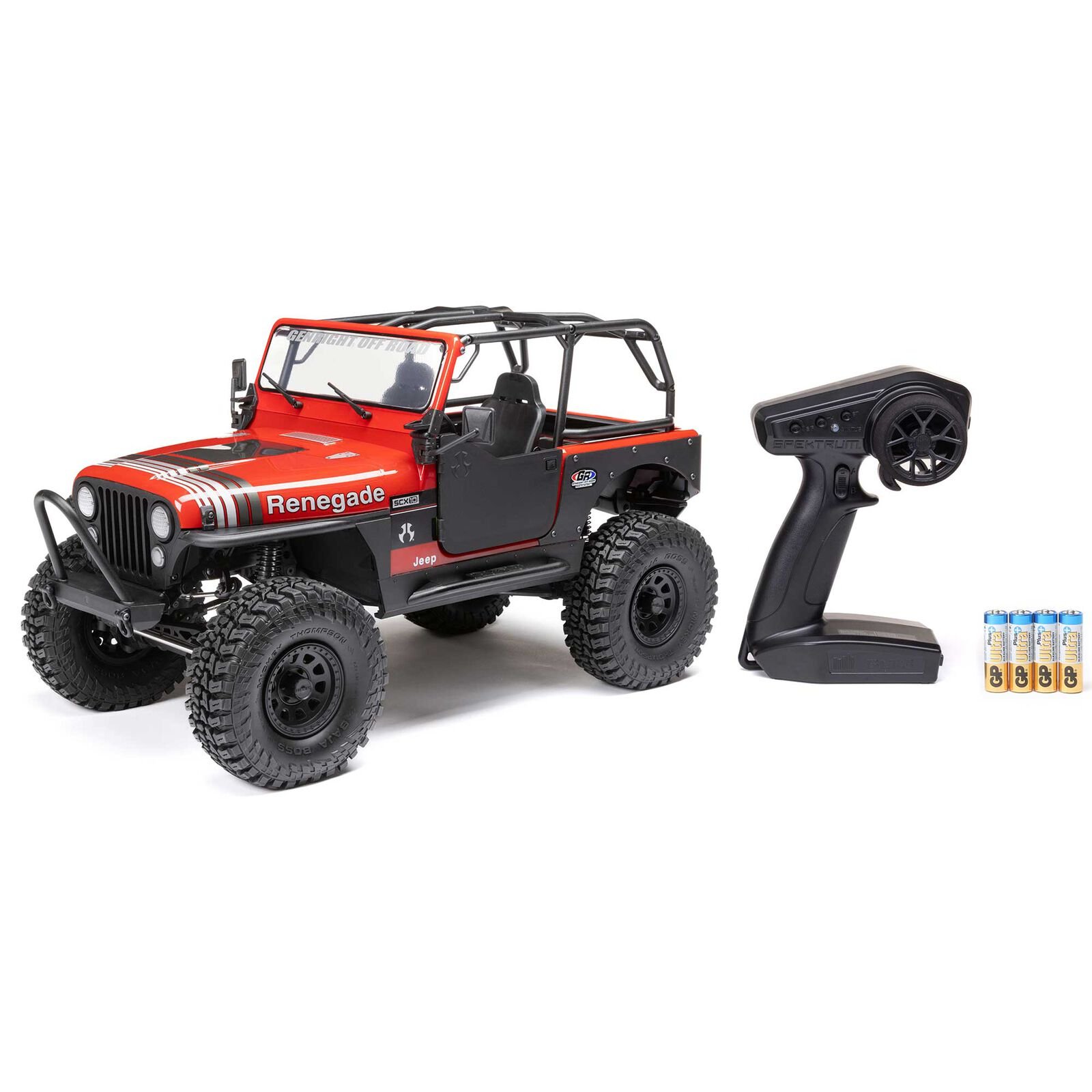 1/10 SCX10 III Jeep CJ-7 4X4 RTR Brushed Rock Crawler, Red - Image 9