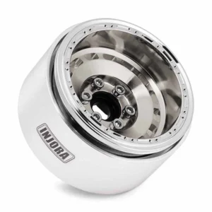 Alternative view of INJORA 1.9" CNC Aluminum -10mm Offset Wheels for 1/10 RC Crawlers (W1903)(Chrome)