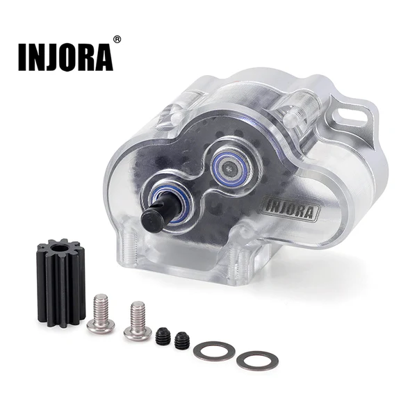 INJORA LCG Complete Transmission with Clear Cover for 1/10 SCX10 SCX10 II