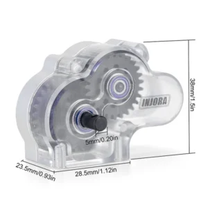 Alternative view of INJORA LCG Complete Transmission with Clear Cover for 1/10 SCX10 SCX10 II