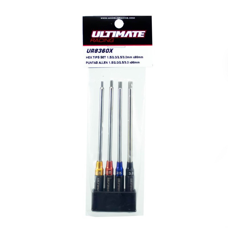 POWER TOOL HEX TIPS SET w/ ID COLLAR 1.5/2.0/2.5/3.0mm x98mm - Image 3
