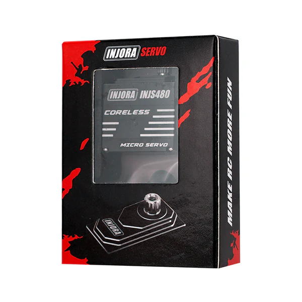 INJORA INJS480 Coreless Micro Servo with Mount & Horn for 1/24 Axial SCX24 - Image 2