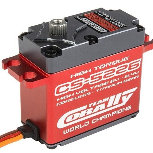 TEAM CORALLY - CS-5226 HV HIGH SPEED SERVO - HIGH VOLTAGE - CORELESS MOTOR - TITANIUM GEAR - BALL BEARED - FULL ALLOY...