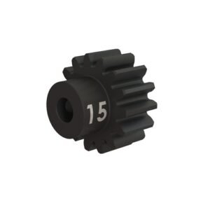 Gear, 15T pinion (32P), heavy duty (h.steel) set screw