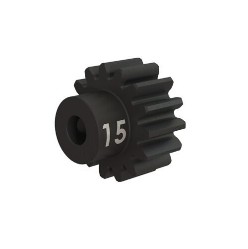 Gear, 15T pinion (32P), heavy duty (h.steel) set screw