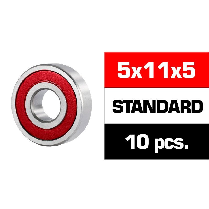 5x11x5mm "HS" RUBBER SEALED BEARING SET (10pcs)