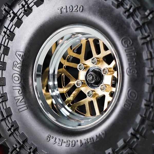 INJORA 1.9" ModuWheel Brass & Aluminum -9.65mm Offset Wheels for 1/10 RC Crawlers - Image 3