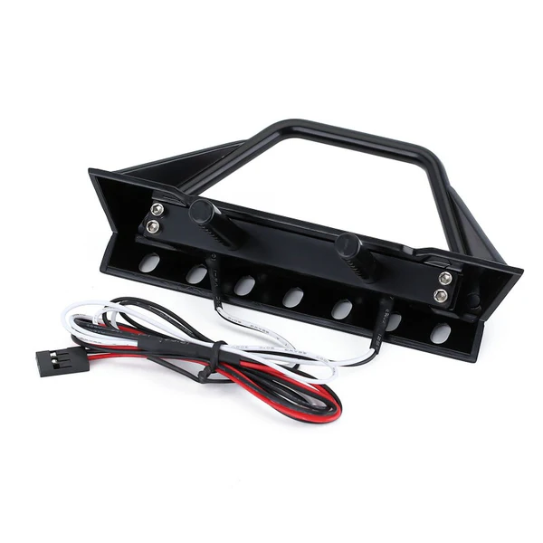 INJORA Black Metal Front Bumper with Lights (YQB-F36) - Image 4