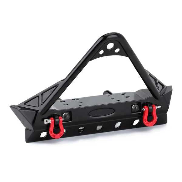 INJORA Black Metal Front Bumper with Lights for (YQB-F35)