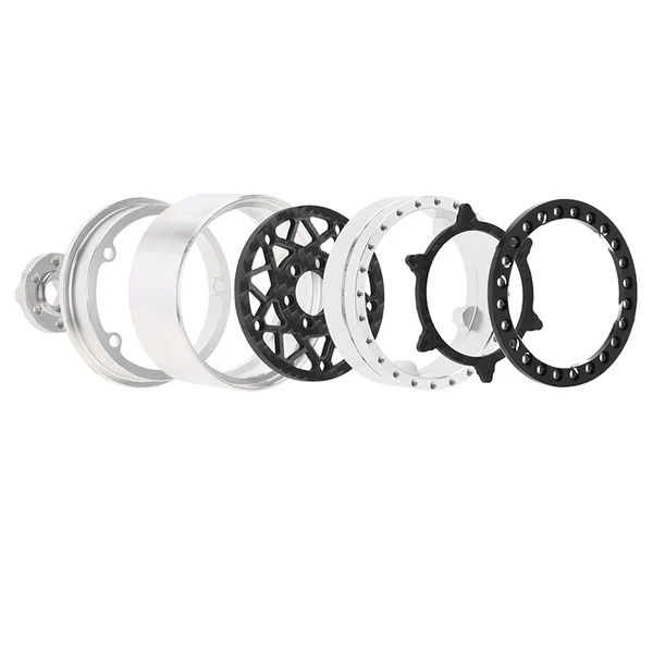 INJORA 1.9" Carbon Fiber & Aluminum -10mm Offset Wheels for 1/10 RC Crawlers (W1952) - Image 7